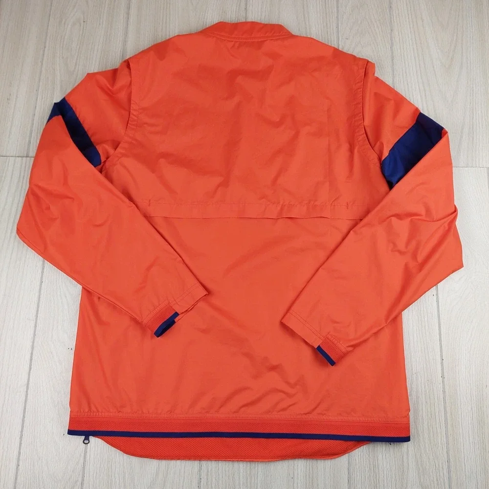 Nike Clemson Tigers Windbreaker Mens Medium‎ Orange Quarter-Zip On-Field Jacket